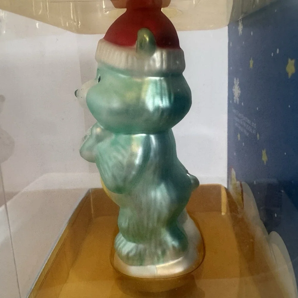 Vtg American Greetings 2005 Care Bears Bedtime Bear Glass Christmas Ornament NIB